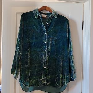 Unique Velvet Button-up.
